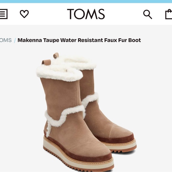 Toms Taupe Faux Fur Winter Boots - Picture 12 of 12